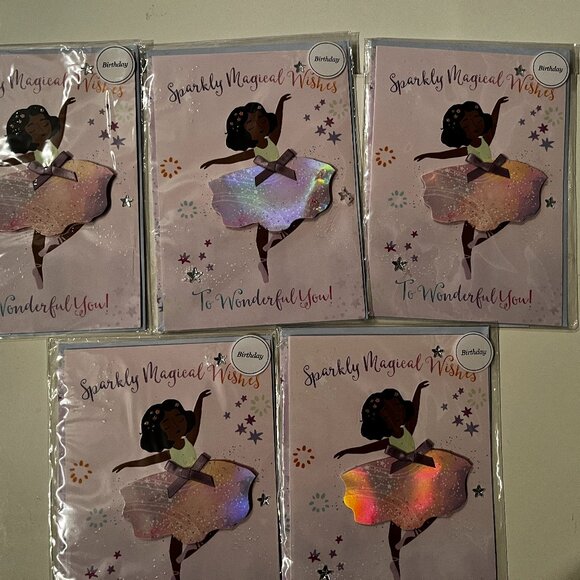 Birthday Cards for Kids - Ballerina (Lots of 5 / NEW) - Picture 5 of 13